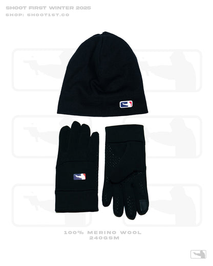 Merino Wool Beanie + gloves